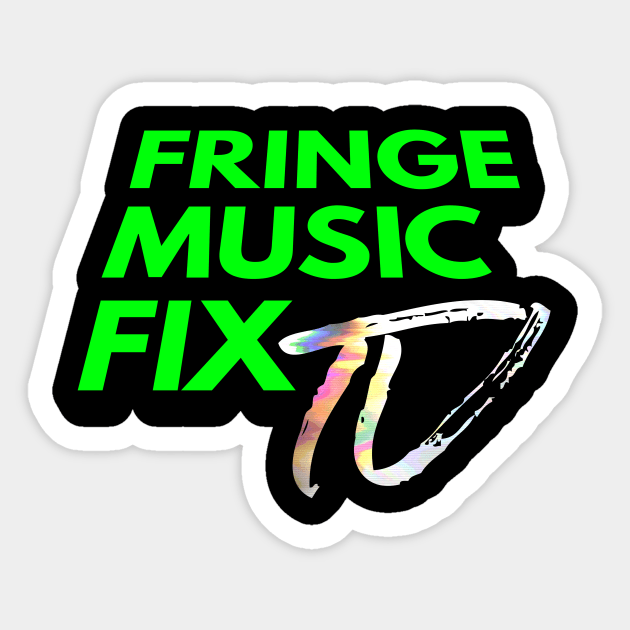 FRINGE MUSIC FIX Logo (Green x Black Shadow Variant) Sticker by Sudburied